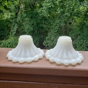 Vintage Milkglass Candlestick Holders
